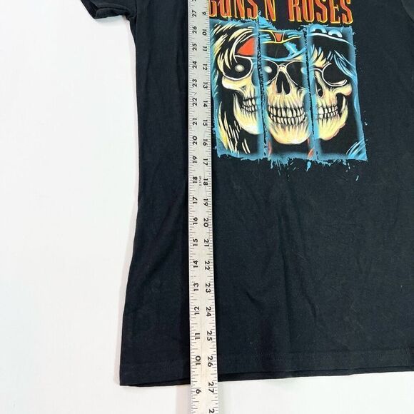 Guns N' Roses Split Skulls Graphic T-Shirt Youth XL Navy Cotton Short Sleeve - Picture 5 of 8